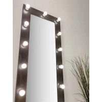 Гримерное зеркало с подсветкой на подставке 167х60 Венге