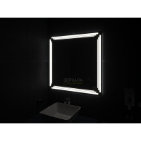 Зеркало в ванную комнату с подсветкой Диаманте 120х120 см