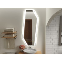 Зеркало с подсветкой для ванной комнаты Спейс Лонг 55х75 см