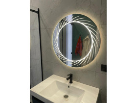 Выполненная работа: круглое зеркало с дизайнерской подсветкой Лацио