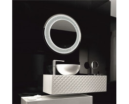 Круглое зеркало в ванную комнату с подсветкой Затмение